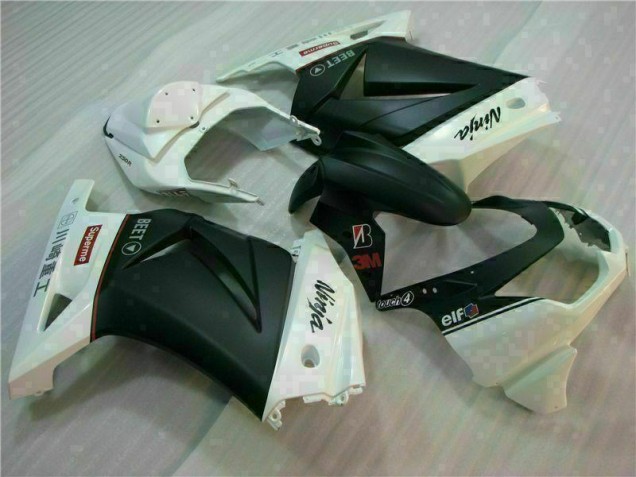 Weiß Schwarz Ninja 3M EX250 08-12 Verkleidungen Weiß Schwarz Ninja 3M EX250 08-12 Verkleidungen