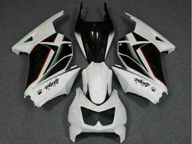 Weiß Schwarz Ninja EX250 08-12 Verkleidung