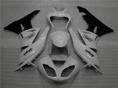 Weiß Schwarz Ninja ZX6R 09-12 Verkleidungen