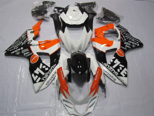 Weiß Schwarz Orange Bright Logic GSXR 1000 K9 09-16 Verkleidungen Weiß Schwarz Orange Bright Logic GSXR 1000 K9 09-16 Verkleidungen