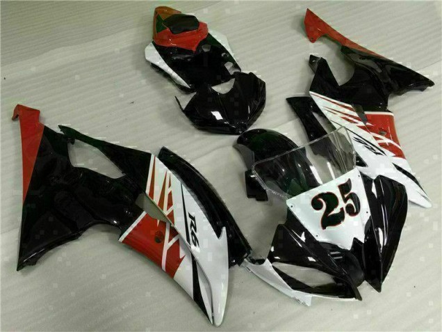 Weiß Schwarz R6 08-16 Vollverkleidung Weiß Schwarz R6 08-16 Vollverkleidung