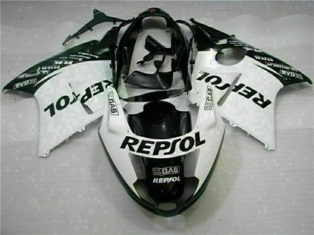 Weiß Schwarz Repsol CBR 1100 XX 96-07 Verkleidungen Weiß Schwarz Repsol CBR 1100 XX 96-07 Verkleidungen