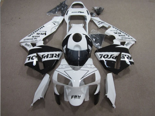 Weiß Schwarz Repsol CBR 600 RR 03-04 Verkleidungen Weiß Schwarz Repsol CBR 600 RR 03-04 Verkleidungen