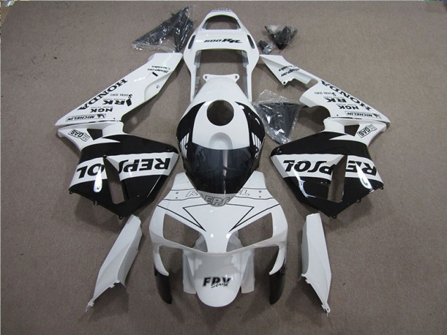 Weiß Schwarz Repsol CBR 600 RR 05-06 Verkleidungen Weiß Schwarz Repsol CBR 600 RR 05-06 Verkleidungen