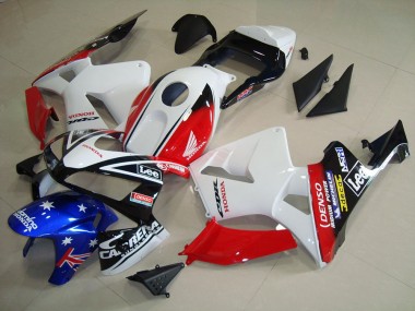 Weiß Schwarz Rot Lee CBR 600 RR 03-04 Verkleidungen
