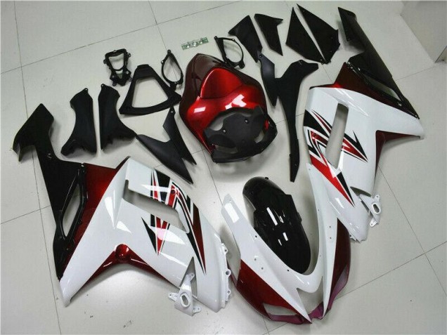 Weiß Schwarz Rot ZX6R 07-08 Verkleidungen Weiß Schwarz Rot ZX6R 07-08 Verkleidungen
