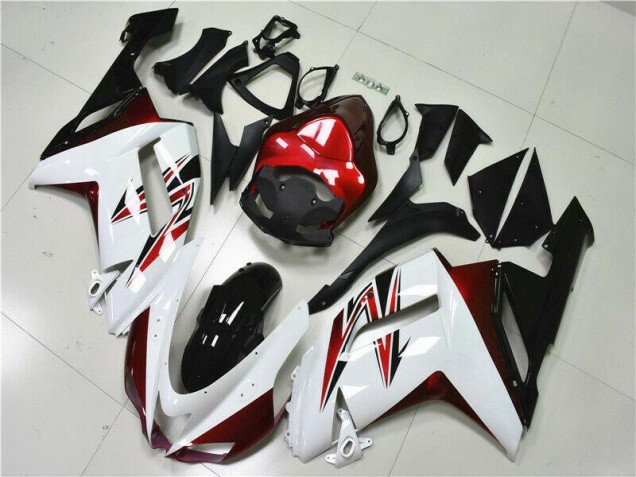 Weiß Schwarz Rot ZX6R 07-08 Verkleidungen Weiß Schwarz Rot ZX6R 07-08 Verkleidungen