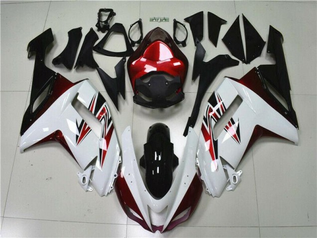 Weiß Schwarz Rot ZX6R 07-08 Verkleidungen Weiß Schwarz Rot ZX6R 07-08 Verkleidungen