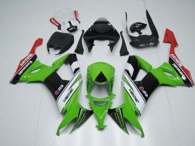 Weiß Schwarz Und Grün ZX10R 08-10 Verkleidungen