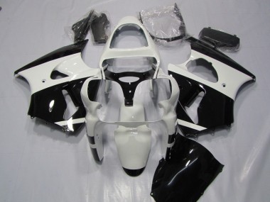 Weiß Schwarz ZX6R 00-02 Verkleidungen