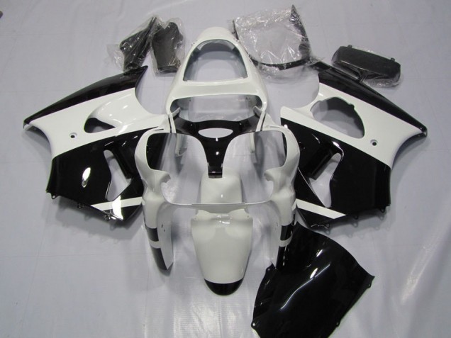 Weiß Schwarz ZX6R 00-02 Verkleidungen