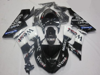 Weiß Schwarz ZX6R 05-06 Verkleidung