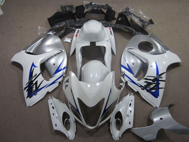 Weiß Silber Blau GSXR 1300 Hayabusa 08-19 Verkleidungen Weiß Silber Blau GSXR 1300 Hayabusa 08-19 Verkleidungen