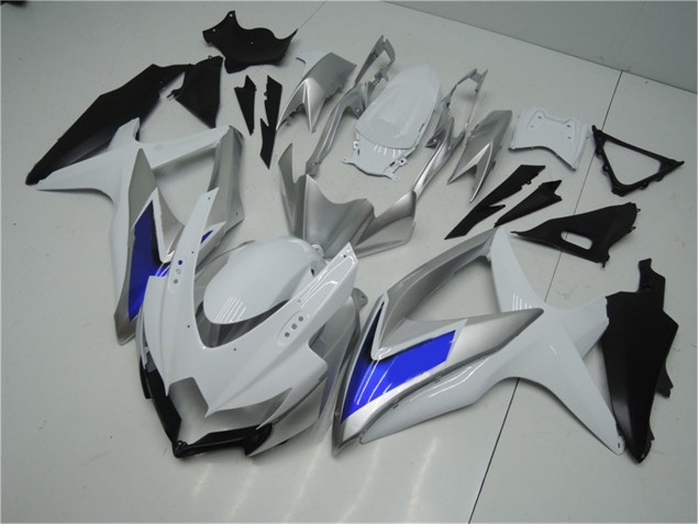 Weiß Silber Blau GSXR 600 / 750 K8 08-10 Verkleidungen Weiß Silber Blau GSXR 600 / 750 K8 08-10 Verkleidungen