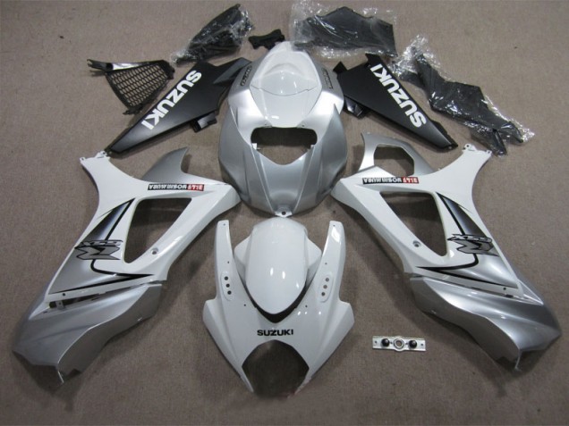 Weiß Silber GSXR 1000 K7 07-08 Verkleidungen Weiß Silber GSXR 1000 K7 07-08 Verkleidungen