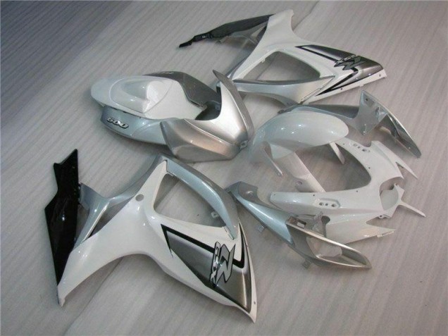 Weiß Silber GSXR 600 / 750 K6 06-07 Verkleidungen