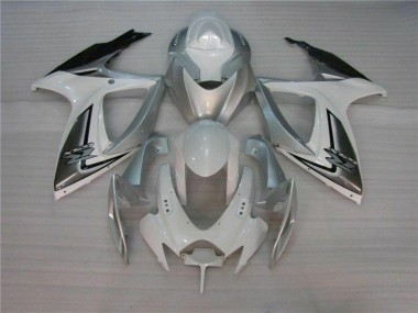 Weiß Silber GSXR 600 / 750 K6 06-07 Verkleidungen