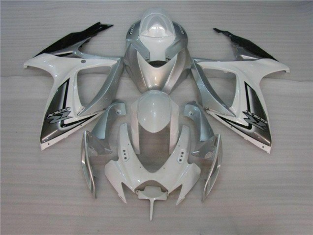 Weiß Silber GSXR 600 / 750 K6 06-07 Verkleidungen