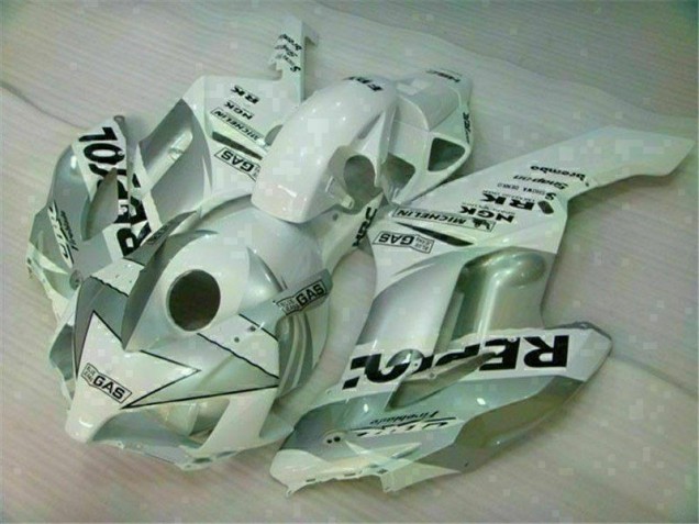 Weiß Silber Repsol CBR 1000 RR 04-05 Verkleidungen