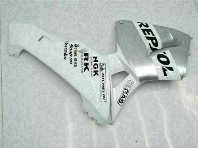 Weiß Silber Repsol CBR 600 RR 03-04 Verkleidungen