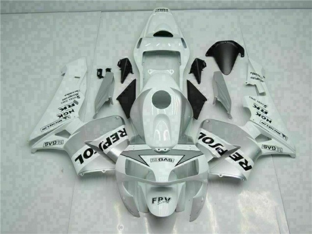 Weiß Silber Repsol CBR 600 RR 03-04 Verkleidungen