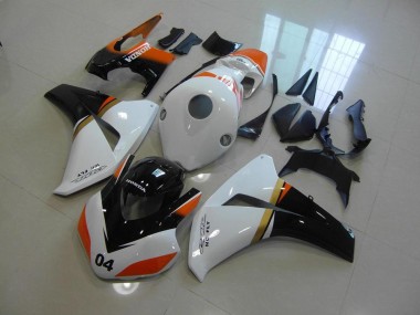 Weiß Und Schwarz Und Orange Rennen CBR 1000 RR 08-11 Verkleidungen