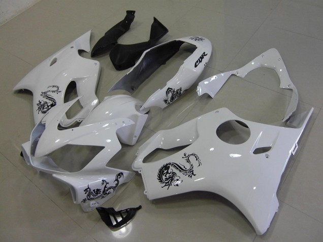 Weiß mit Schwarz Dragon CBR 600 F4i 04-07 Verkleidungen Weiß mit Schwarz Dragon CBR 600 F4i 04-07 Verkleidungen